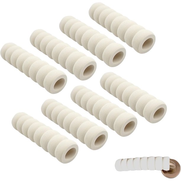 8 piezas (blanquecino) Espuma para cubierta de manija de puerta, Parachoques de espuma para manija de puerta, Protector de manija de puerta, Protector de manija de puerta o ventana, Protección del hogar, Antiestático, Seguro JM