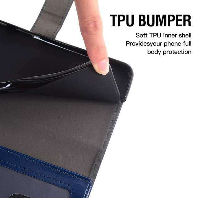 Mobile Phone Cover for Lg G8x-Lg-V50s, Cover Premium Pu Leather Tpu Flip Cover Magnetic Closure Card Compartment Stand Function Wallet with Lanyard Protective Cover