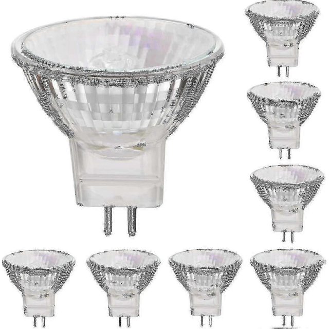 Lámparas halógenas de 12 V y 35 W, base GU5.3, luz blanca cálida, regulables, paquete de 8, 35 W