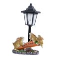 thumbnail image 1 of Escultura de resina para exteriores con luz solar, adorno artesanal, figura de regalo, ideal para patio, césped y jardín., 1 of 8
