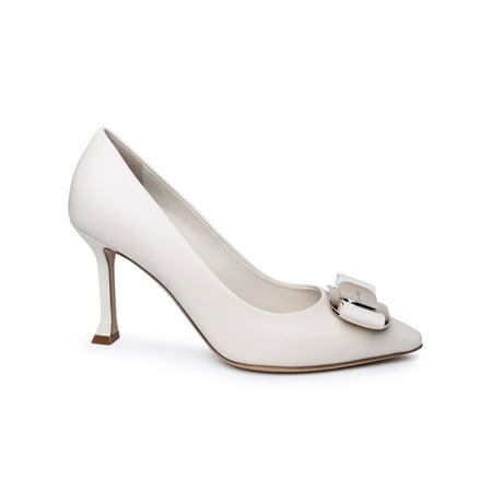 

Salvatore Ferragamo Woman Ivory Leather Pumps