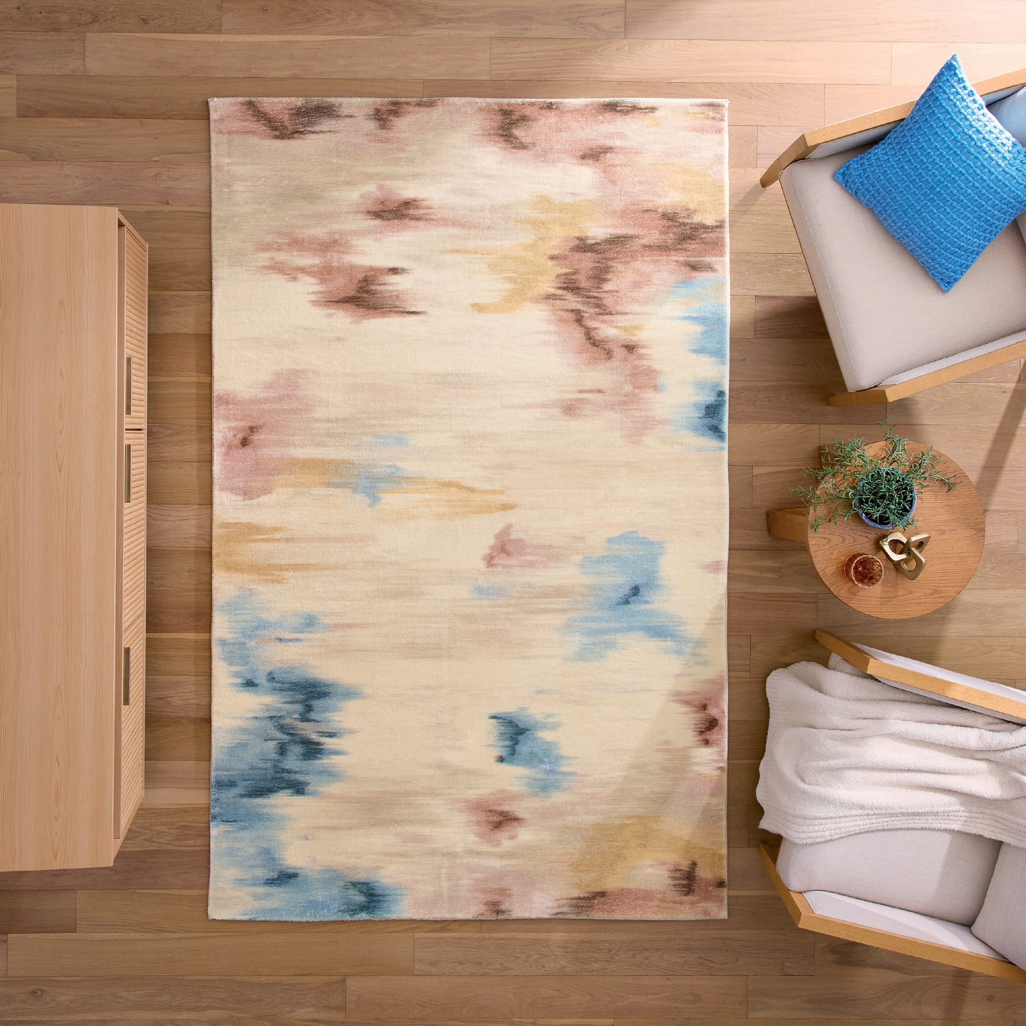 Better Homes & Gardens Jenni Multicolor Abstract Indoor Area Rug, 5'x8'