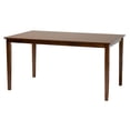 thumbnail image 3 of Baxton Studio Genesis Modern Grey Fabric and Walnut Brown Finished Wood 7-Piece Dining Set, 3 of 10
