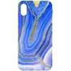 onn. iPhone X & iPhone XS Case, Agate Blue & Metallic Gold