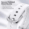 thumbnail image 3 of LEHOZIHEQ Silicone Watch Band, with Metal Buckle, Replacement Wrist Strap 3 41mm, Soft Comfortable Watch Accessory for Smart Watch Daily Use, 3 of 8