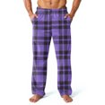 thumbnail image 2 of Men's Allover Printed Home Pants Sleeping Pajama Pants Long Pants with Plush Fabric - Comfortable for Lounge Wear with Soft and Warm Material,Purple,L, 2 of 6