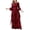 Wine, variant on WREESH Halloween Dress Women's Fashion Solid Color Long Sleeve Off-The-Shoulder Ankle Dress Black