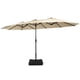 thumbnail image 1 of Sombrilla de Patio Costway Doble Cara con Manivela y Base Beige 457.2 cm, 1 of 4