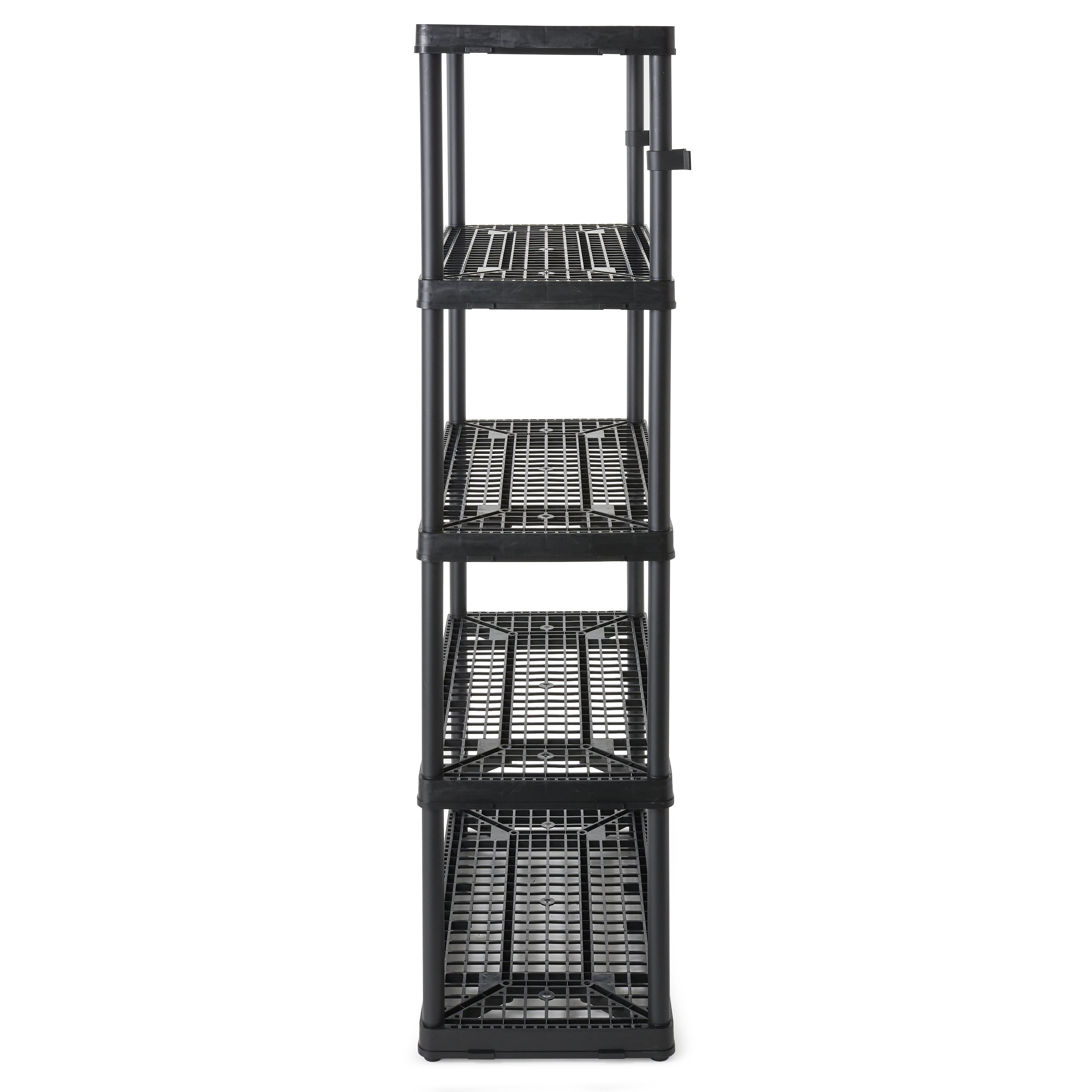 Gracious Living 5 Shelf Tier Light Duty Garage Storage Shelf, Black (3 Pack)