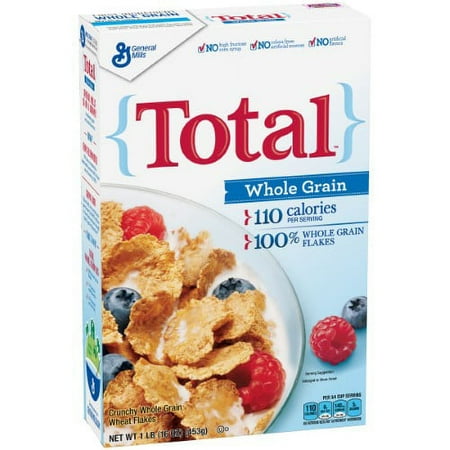 Total, Cereal, with Whole Grain Flakes, 16 Oz (Pack of 12)