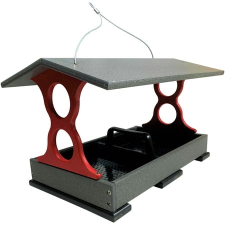 Jcs Wildlife Large Gray Cardinal Red Poly Fly Thru Bird Feeder W