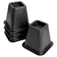 thumbnail image 4 of TVTime Direct - Bed Risers - Plastic Sturdy Blocks Elevate Up To 6 Inch -  Black - 4 Piece Set, 4 of 4
