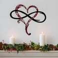 thumbnail image 1 of Decoración de pared AOOLVY Infinity Heart, arte de pared de metal rojo y negro, 1 of 8