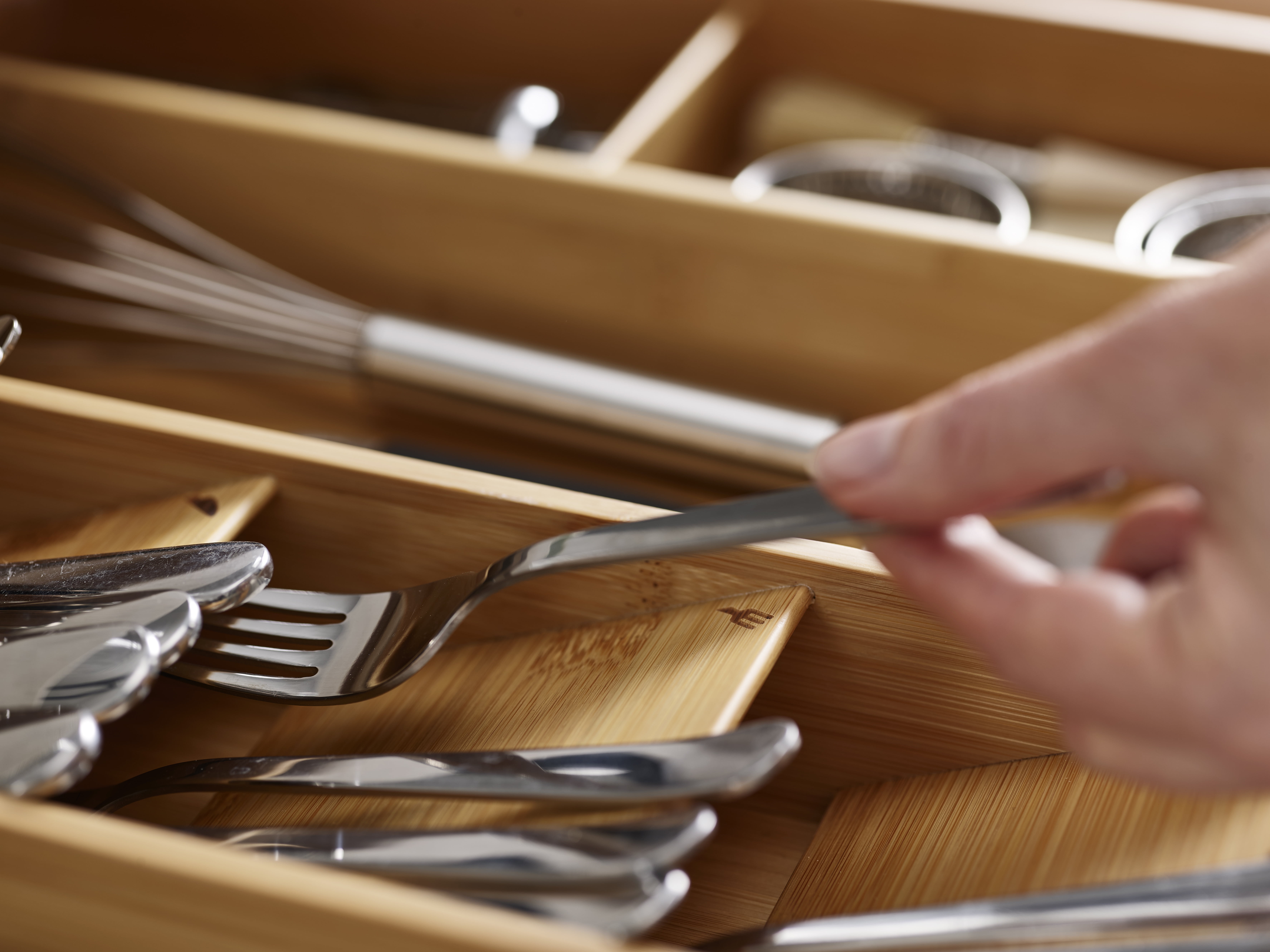 Joseph Joseph DrawerStore Bamboo Drawer Organizer for Cutlery, Utensils and Gadgets