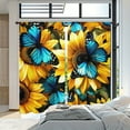 thumbnail image 6 of WNOOHIY Rustic Sunflower Butterfly Light-filtering Curtains for Bedroom Living Room,Window Treatment, Home Decor,Set of 2 Panels, 6 of 8