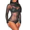 thumbnail image 1 of Lingerie pour Femmes une-Pièce Justaucorps Vêtement de Nuit Vêtement de Nuit Justaucorps en Maille Transparente Col Rond L, 1 of 7