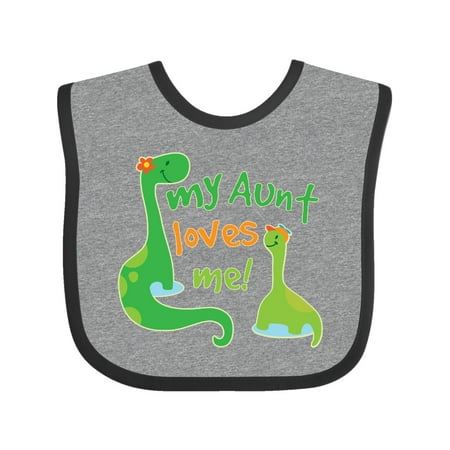 

Inktastic My Aunt Loves Me Nephew Gift Baby Boy Bib