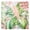 Tropical Leaf 1, variant on Dznils Green Eucalyptus Fabric Shower Curtain, Watercolor Floral Pattern with Hooks, 72" x 72"