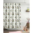 thumbnail image 4 of Easter Shower Curtain Watercolor Bunny Shower Curtains for Bathroom Decor Easter Eggs Bath Curtains Sets for Spring Easter Bathroom Decor Fabric Waterproof Standard 72" X 72", 4 of 6