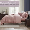 thumbnail image 2 of Virtu King Comforter Set, Seersucker King Size Comforter Set, 7-Pc All Season Bedding Comforter Set, Bali Blush, 2 of 8
