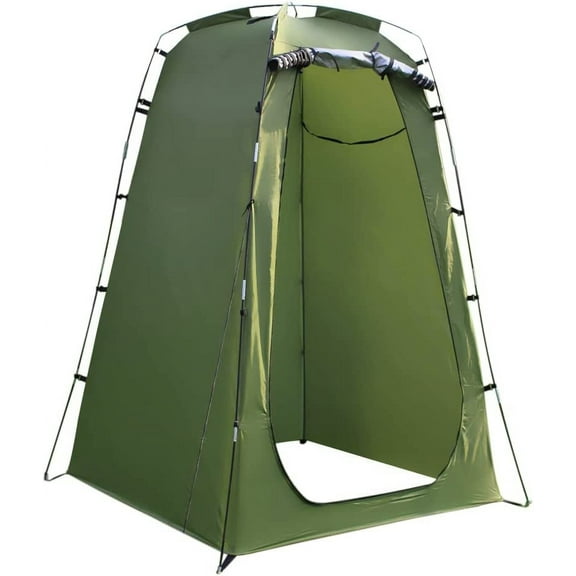 Portable Pop Up Privacy Shower Tent Spacious Changing Room for Camping Hiking Beach Toilet Shower Bathroom Green