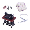 thumbnail image 3 of LeeQinersw Dollhouse Sewing Machine Miniature Furniture Wooden Dolls House Furniture Wooden red wood, 3 of 9