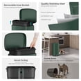 thumbnail image 6 of LEDREM Stainless Steel 8 Gallon Trash Can with Step Pedal , Soft-Close Lid & Inner Bucket for Kitchen/Bathroom ,Retro Green, 6 of 6