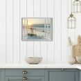 thumbnail image 5 of HFDF Beach Window Canvas Wall art: tropical Sunrise Seascape Picture Coastal Ocean Painting Open Window Artwork Print for Bathroom Decor 10x8inch Framed, 5 of 6
