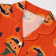 thumbnail image 5 of Hpapadks Toddler Pajamas Kids Halloween Print Short Sleeve Shorts Sleepwear Set Comfort Pjs for Girls Orange 5-6 Years, 5 of 9