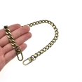 thumbnail image 1 of HAHIYO Correa de cadena para bolso, longitud 23,6 pulgadas, bronce para hombro, bandolera, bolso, bolso, correa de repuesto, cómoda, plana, 0,4 de ancho, correa de metal extragruesa de 2,4 mm, 1 paque, 1 of 1