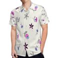 thumbnail image 4 of High Quality Hawaiian Shirts for Men Short Sleeve Aloha Beach Shirt Floral Summer Casual Button Down Shirts Blouses 4EAUPO, 4 of 7