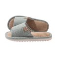 thumbnail image 4 of XFeng Men Linen Fabric Open‑Toe House Slippers Indoor Home Slides, 4 of 4