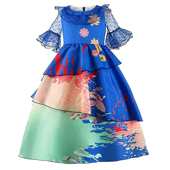 Isabella Costume Dress for Girls Halloween Tulle Sleeve Princess Birthday Skirt