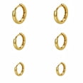 thumbnail image 2 of Small Gold Plating Hoop Earrings Set for Women Set,Hypoallergenic Cartilage Huggies Hoop Earings for Jewelry Gifts 3 Pairs, 2 of 9