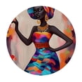 thumbnail image 4 of WYYP Colorful Dress Hat Hands Out Round Tablecloth, Full Width Single-Sided Printing, 100% Polyester Fiber, Table Decoration White, 4 of 8