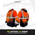 thumbnail image 2 of SafetyShirtz SS360 Wildland Sasquatch Hi Vis Hoodie for Men - Heavy-Duty Polyester with Soft Combed Fleece Interior - Class 3 Type R, Orange - XX-Large, 2 of 6