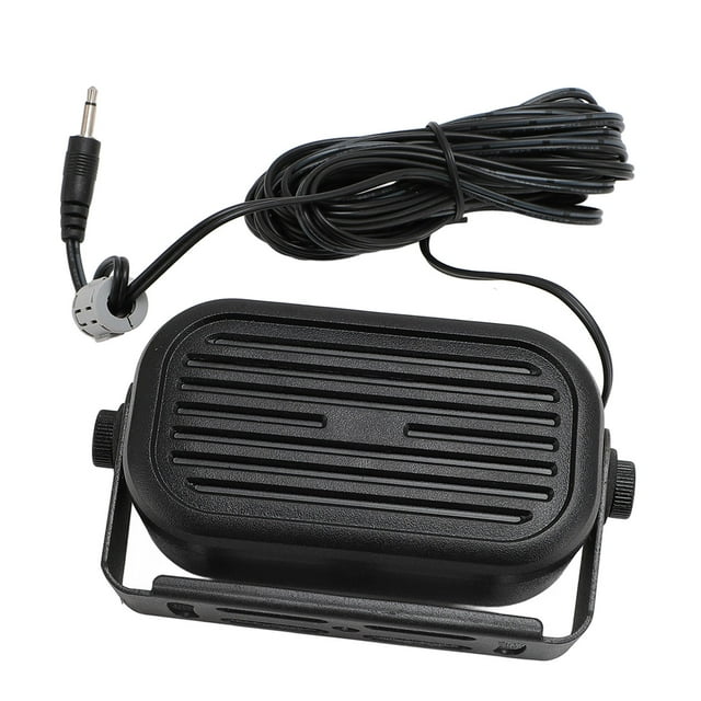 Altavoz Externo Para Automóvil De 3,5 Mm, Mini Altavoz Externo Ruidoso Fácil De Usar Construcción Sólida Alta Estabilidad Con Base Para Escáneres De Radioaficionados De Radio