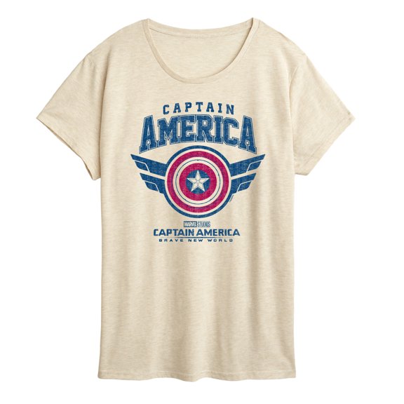 Marvel Captain America: Brave New World - Collegiate - Women's Short Sleeve Graphic T-Shirt