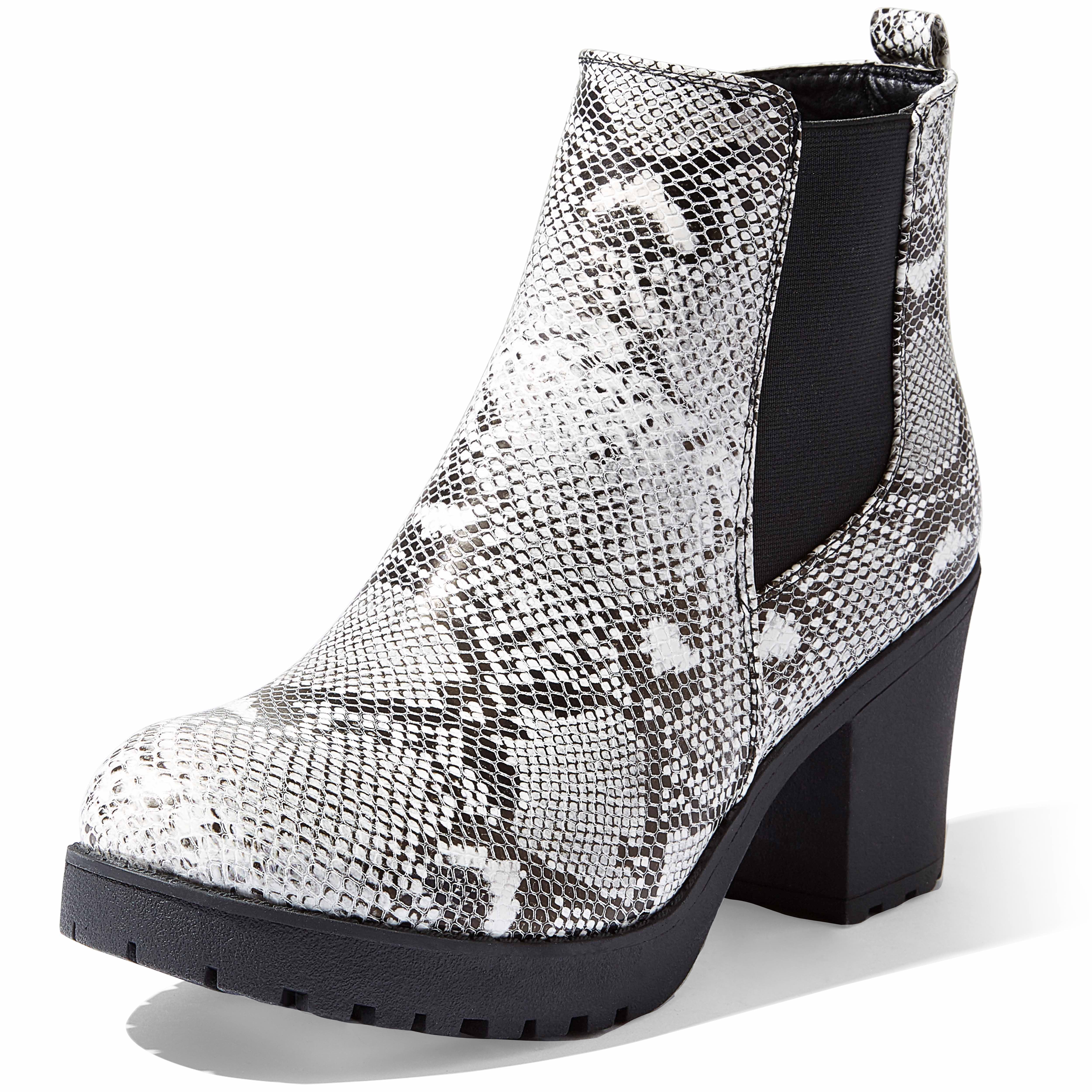 bootie chunky heel