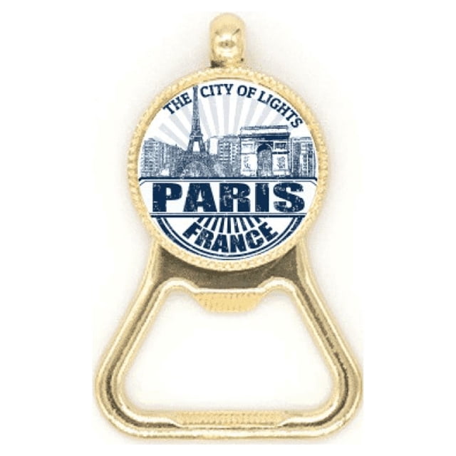 Porte-clés en Acier Inoxydable Ouvre-Bouteille Architecture Drapeau Paris France Eiffel Tower