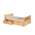 Camaflexi Twin Size Platform Bed with Drawers Mission Headboard