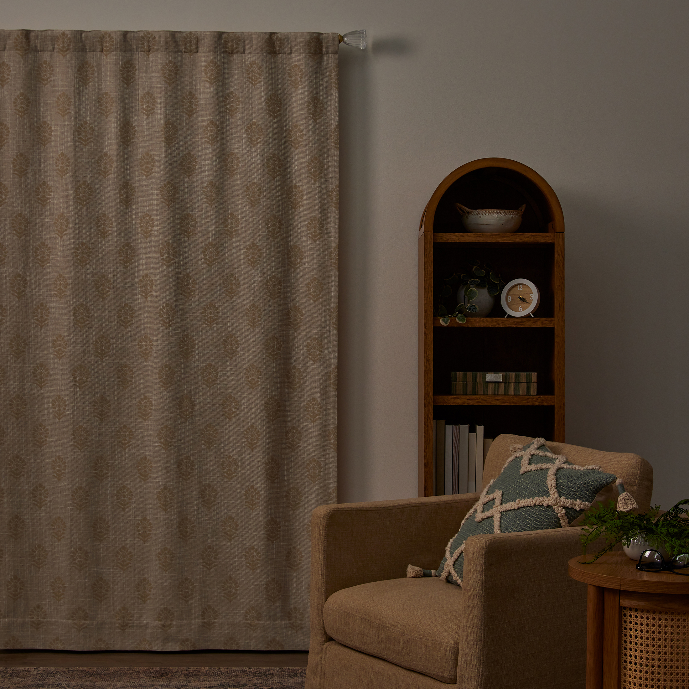 Better Homes & Gardens Floral Block Print Blackout Curtain Panel photo 6