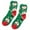 Green-2, variant on WREESH Women's Print Thin Short Christmas Socks With Lace Mesh, Women's Slipper Crew Socks Red