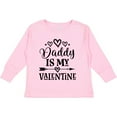 thumbnail image 3 of Inktastic Daddy is My Valentine Holiday Girls Long Sleeve Toddler T-Shirt, 3 of 5