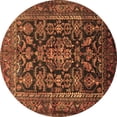 thumbnail image 1 of Ahgly Company Indoor Round Persian Brown Traditional Area Rugs, 6' Round, 1 of 4