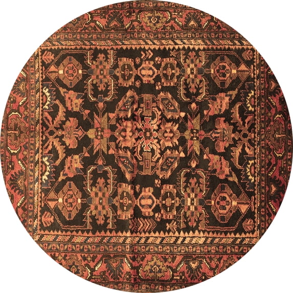 Ahgly Company Indoor Round Persian Brown Traditional Area Rugs, 6' Round