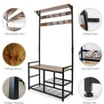 HOMEKOKO 3in1 Design Coat Rack Entryway Storage Bench Hall Tree