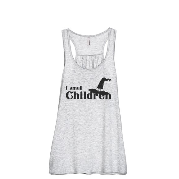 I Smell Children Women's Fashion Sleeveless Flowy Racerback Workout Yoga Tank Top Sport Grey Large