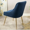 thumbnail image 4 of US Pride Furniture Luxury Velvet Chair with Elegant Scoop Back Design Gold Metal Legs and Soft Upholstery Comfortable Seating for Dining Room Kitchenor Office W22.0 x D25.0 x H35.2 Ocean Blue, 4 of 5