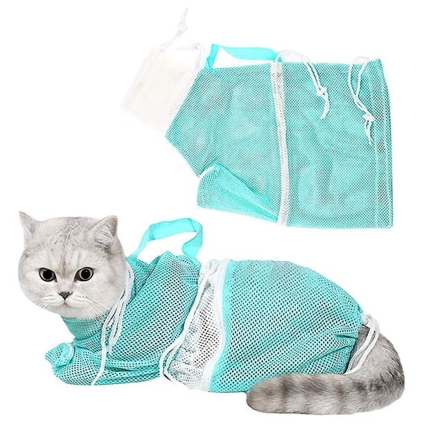 Bolsa de baño para mascotas, bolsa de baño para gatos, bolsa antimordeduras para bañarse, recortar uñas, alimentación medicinal